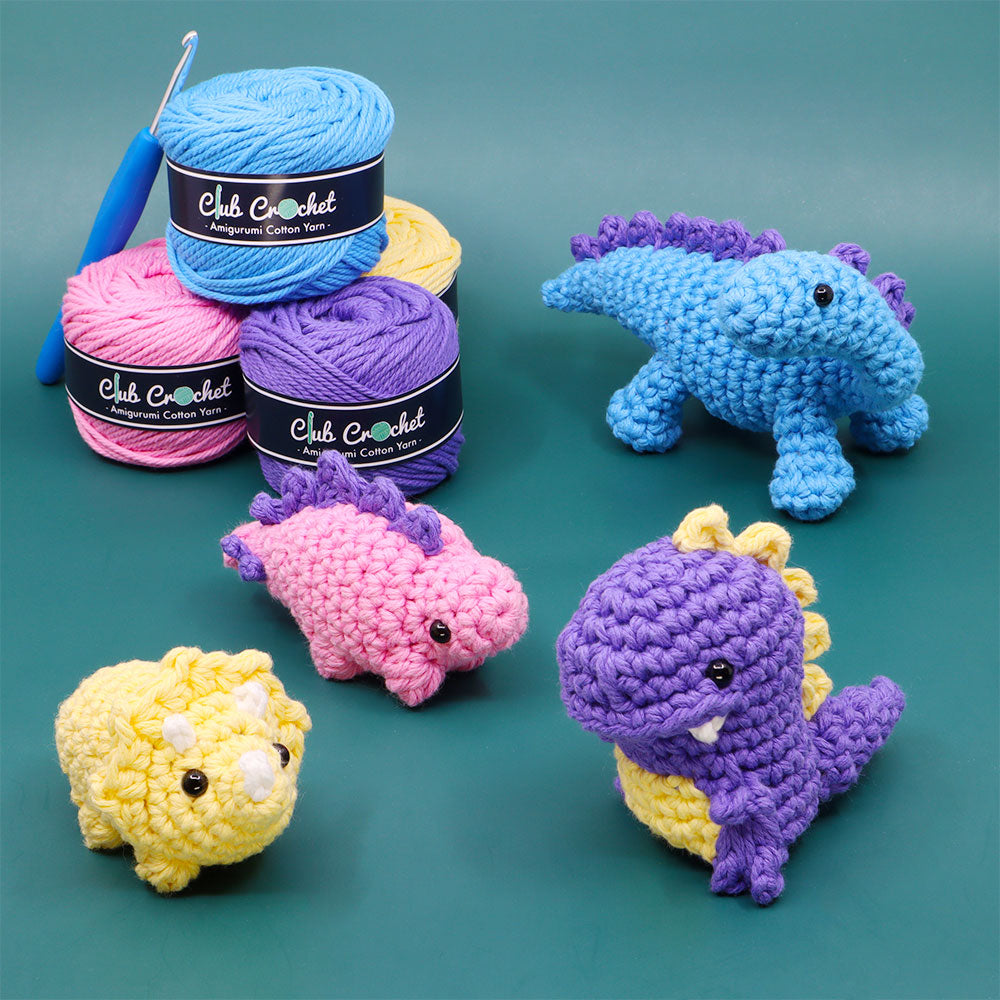 Dinosaur Bundle Amigurumi Crochet Kit