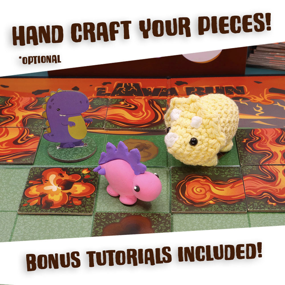 Lava Run + Dinosaur Crochet Kit Bundle