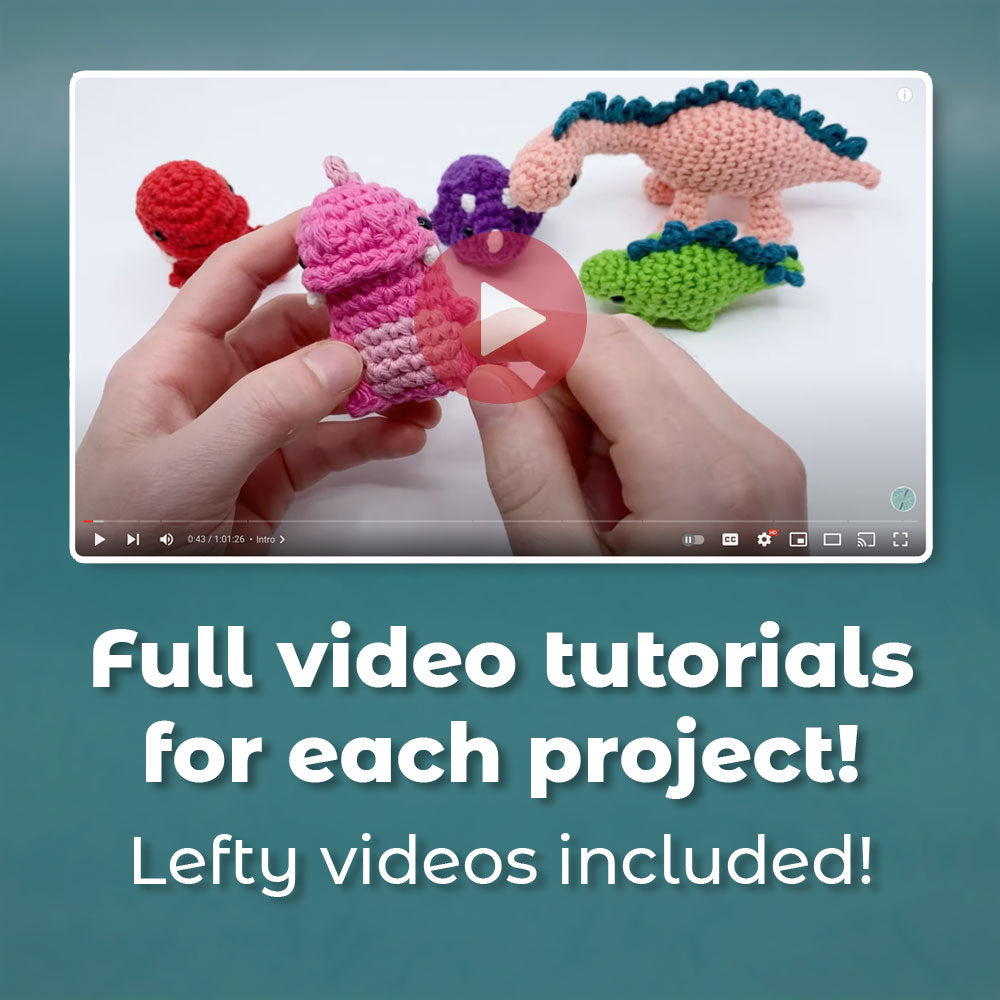 Dinosaur Bundle Amigurumi Crochet Kit