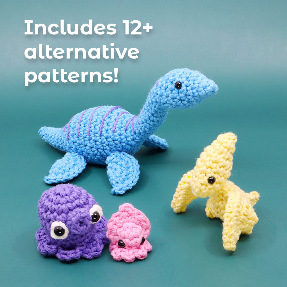 Dinosaur Bundle Amigurumi Crochet Kit