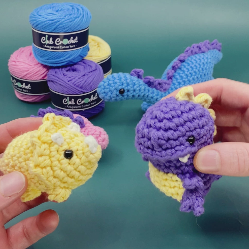 Lava Run + Dinosaur Crochet Kit Bundle